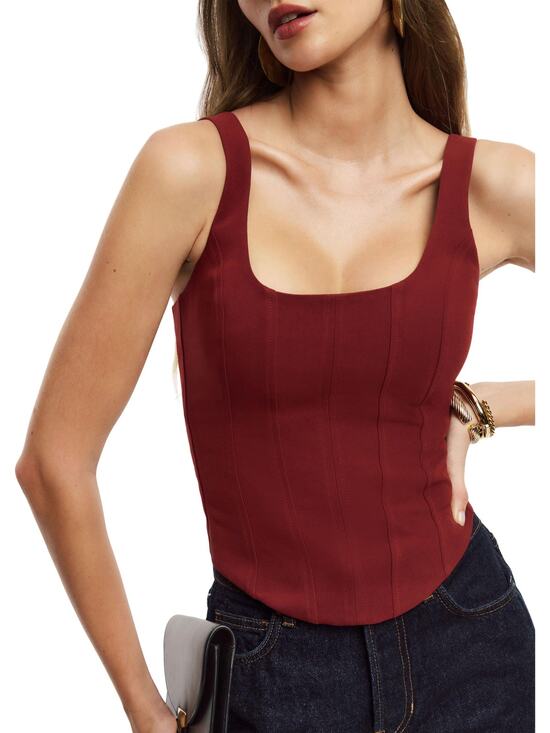 Reformation Tops - NWT Reformation Seren Top in Chianti Crimson Red Size 2